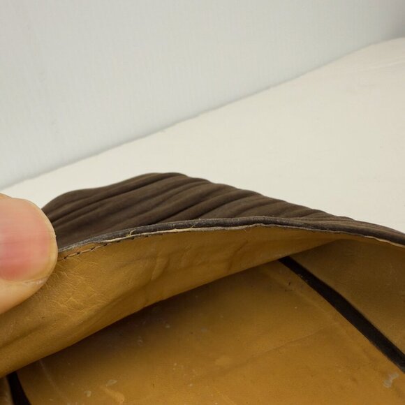 CAREL PARIS Luxury Brown Suede Boho Slingback Flat Lazy Luxury Sandals sz 41 - Picture 7 of 11